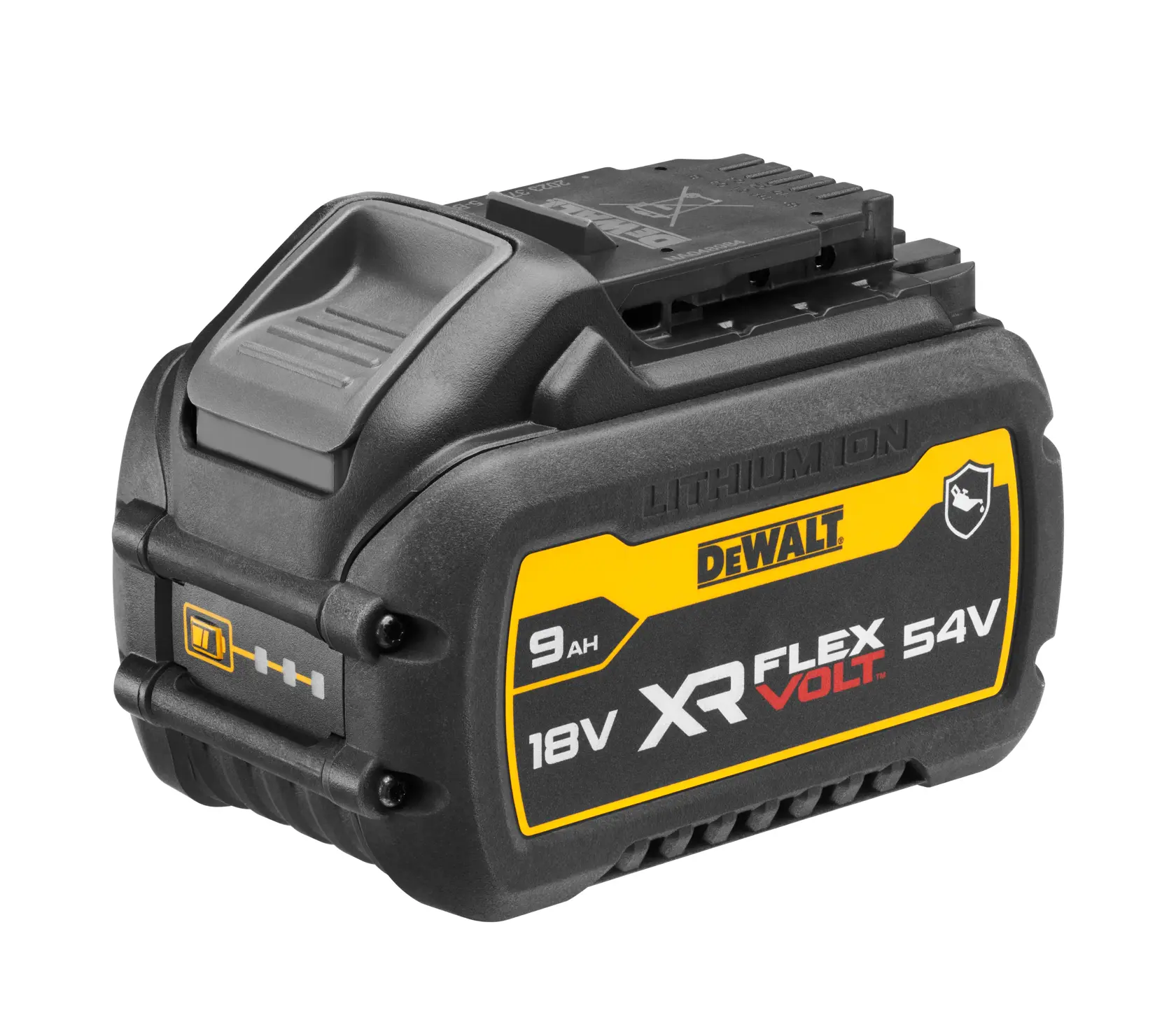 XR FLEXVOLT 9.0Ah Oil Resistant Battery angled view