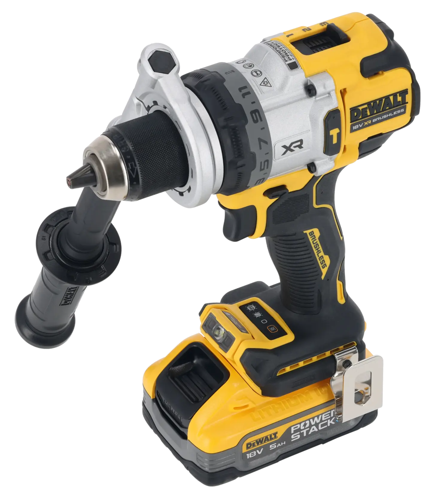 18V XR Premium Brushless Δραπανοκατσάβιδο - 2 X 5.0 Ah μπαταρίες POWERSTACK