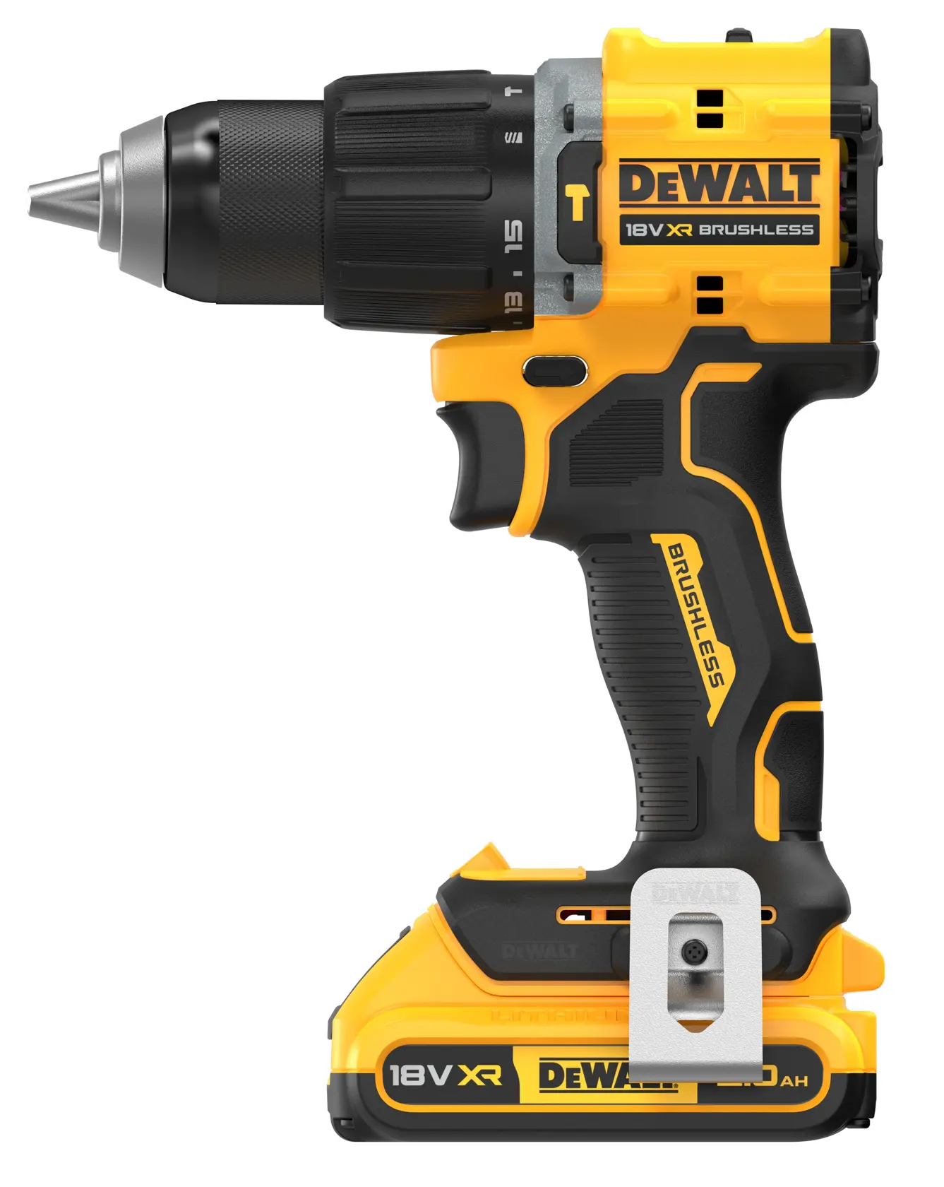 18V XR Brushless Compact Κρουστικό Δραπανοκατσάβιδο - 2 x 2AH