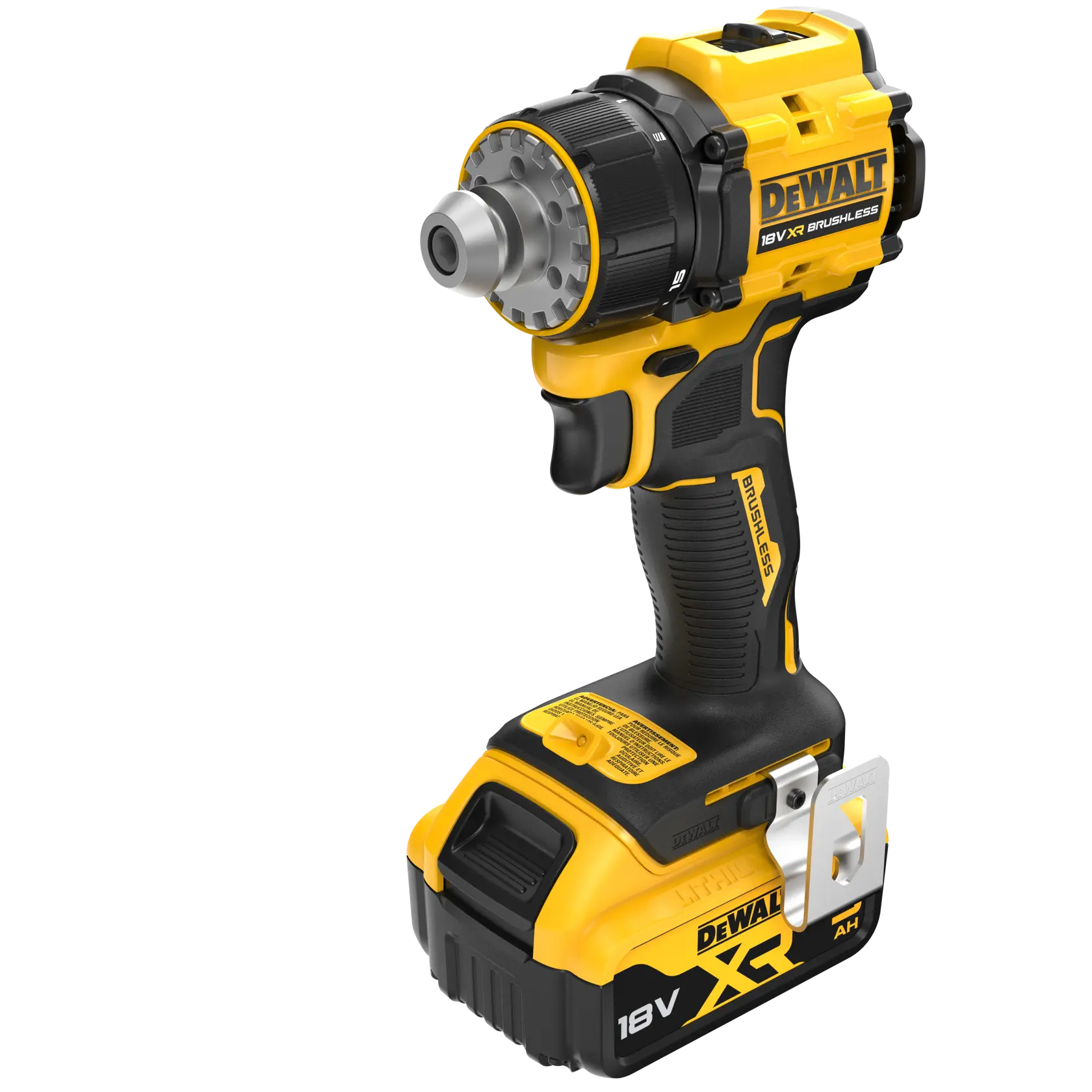 DEWALT 18V XR Bohrmaschine, Produktfoto SKUs DCD803P2T-QW, DCD803P2T, gelb-schwarzes Werkzeug.