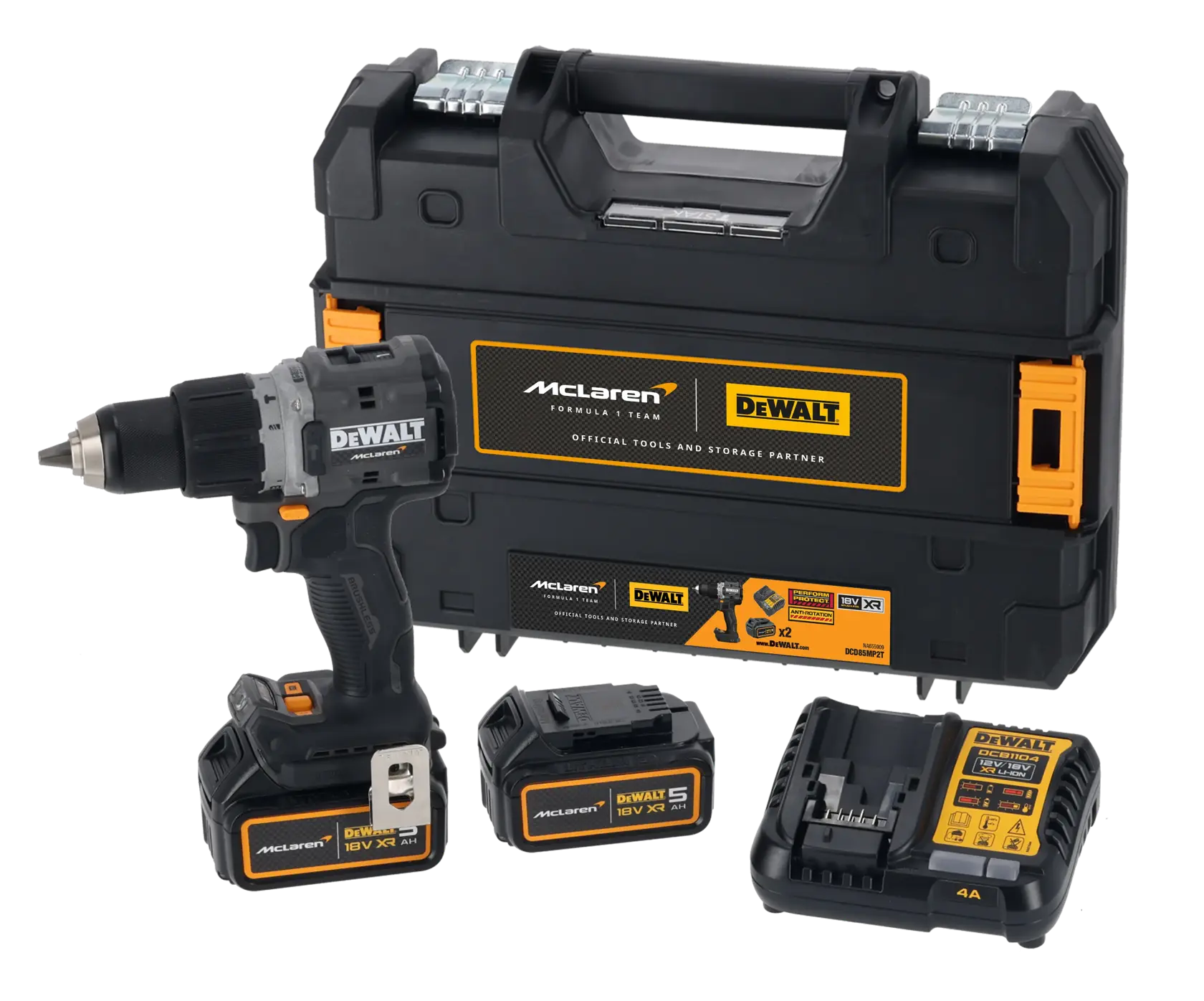 DEWALT x McLaren F1 Team 18V XR Brushless Κρουστικό Δραπανοκατσάβιδο - 2 x 5Ah
