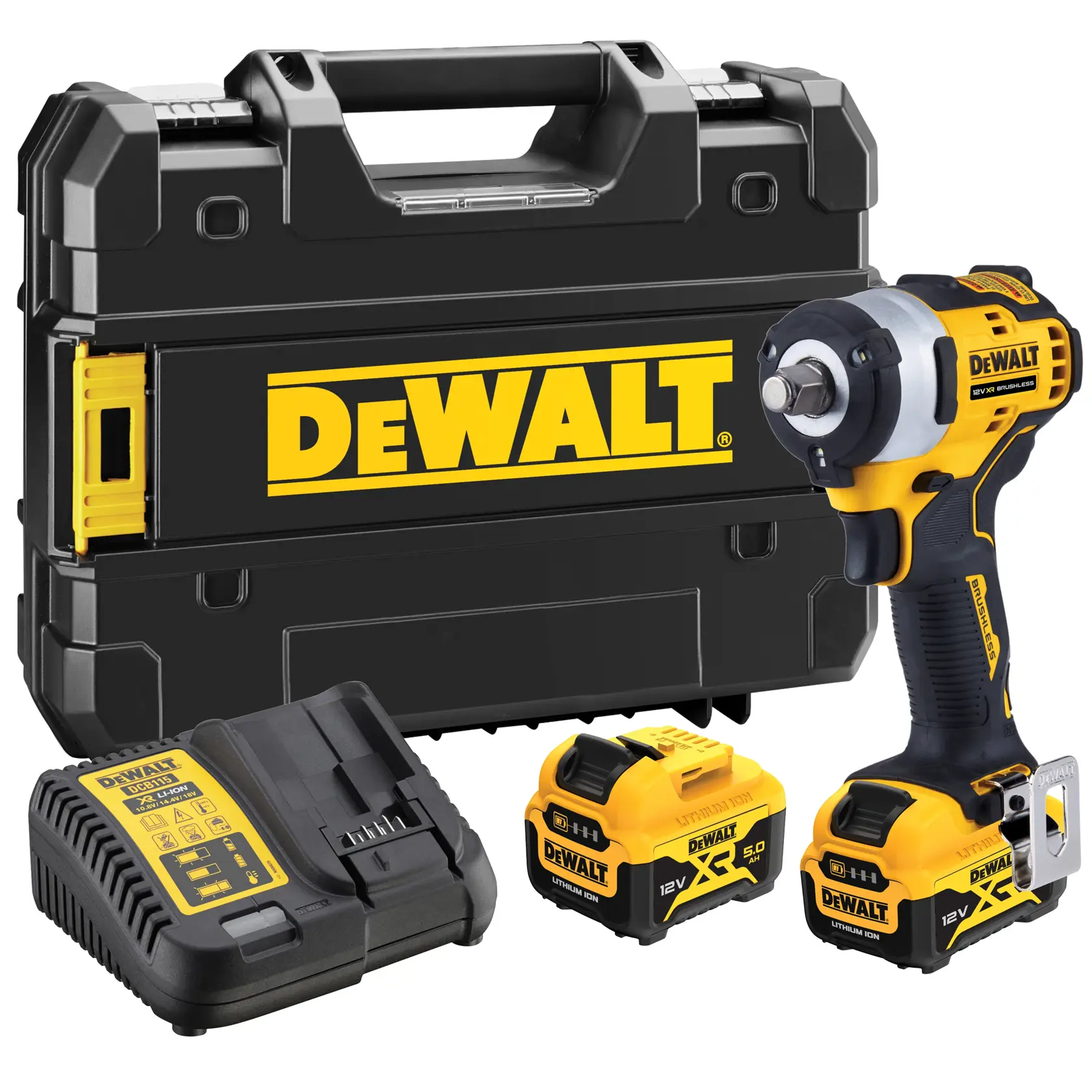 DEWALT Kit DCF901P2, DCF901P2-QW: Schlagschrauber, Ladegerät, 2 Akkus, Koffer. Kategorie: Fotografie.