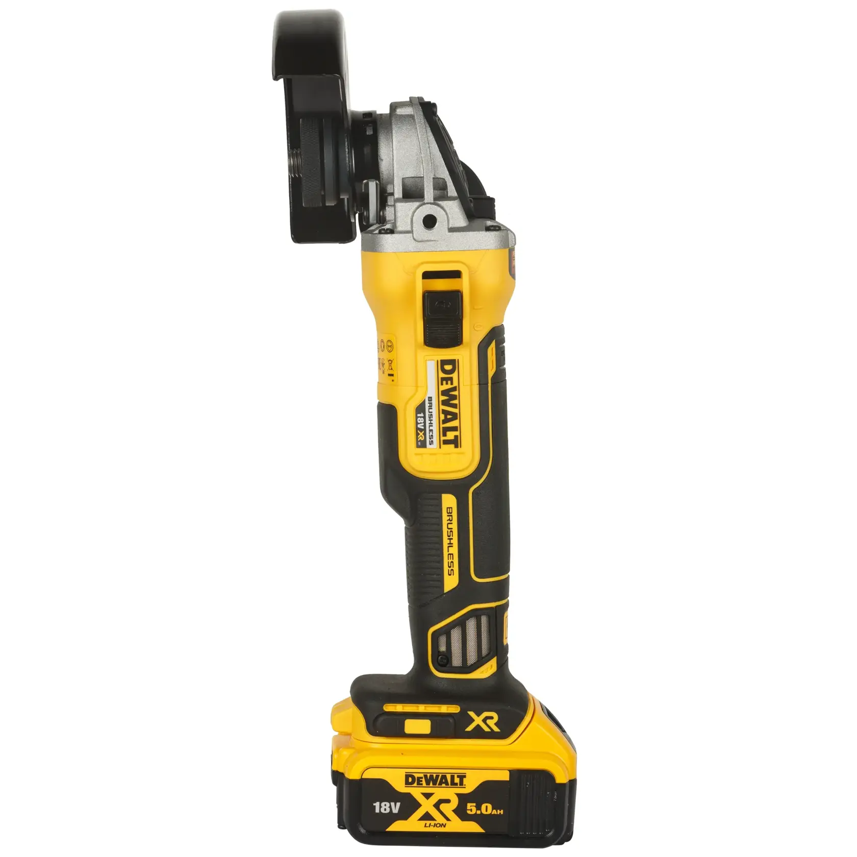 DEWALT 18V XR Brushless 125mm Γωνιακός Τροχός - 2 x 5Ah