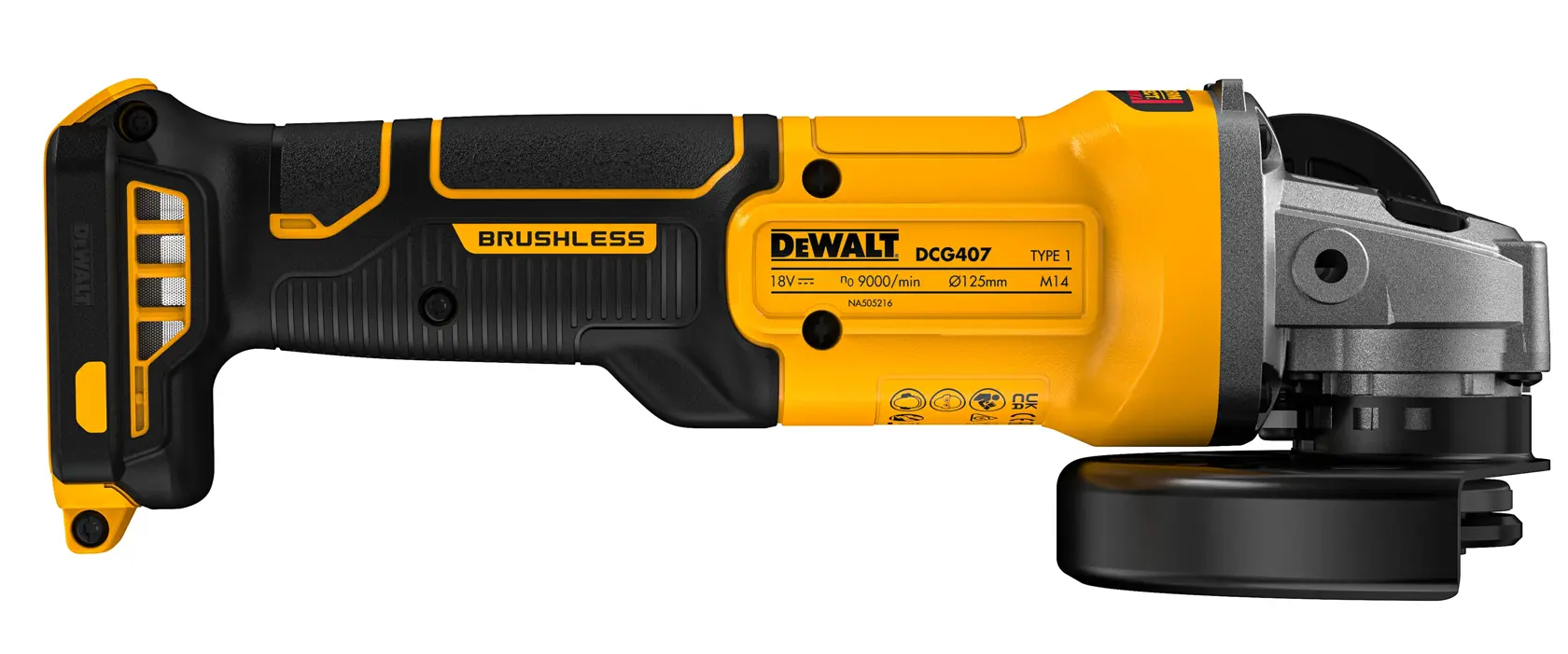18V XR Brushless 125mm Γωνιακός Τροχός (Σκέτο Εργαλείο)