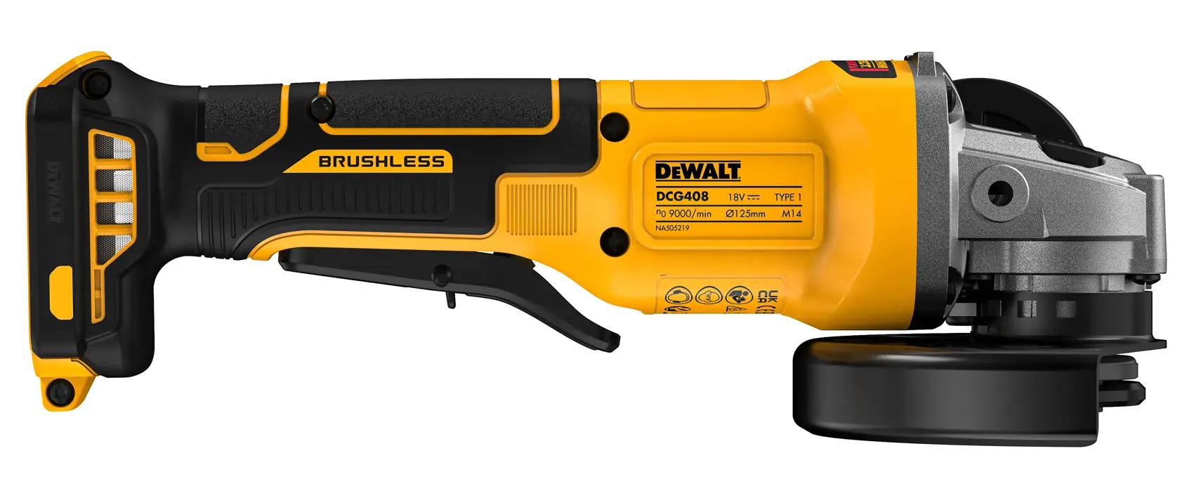 18V XR Brushless 125mm Γωνιακός Τροχός (Σκέτο Εργαλείο)