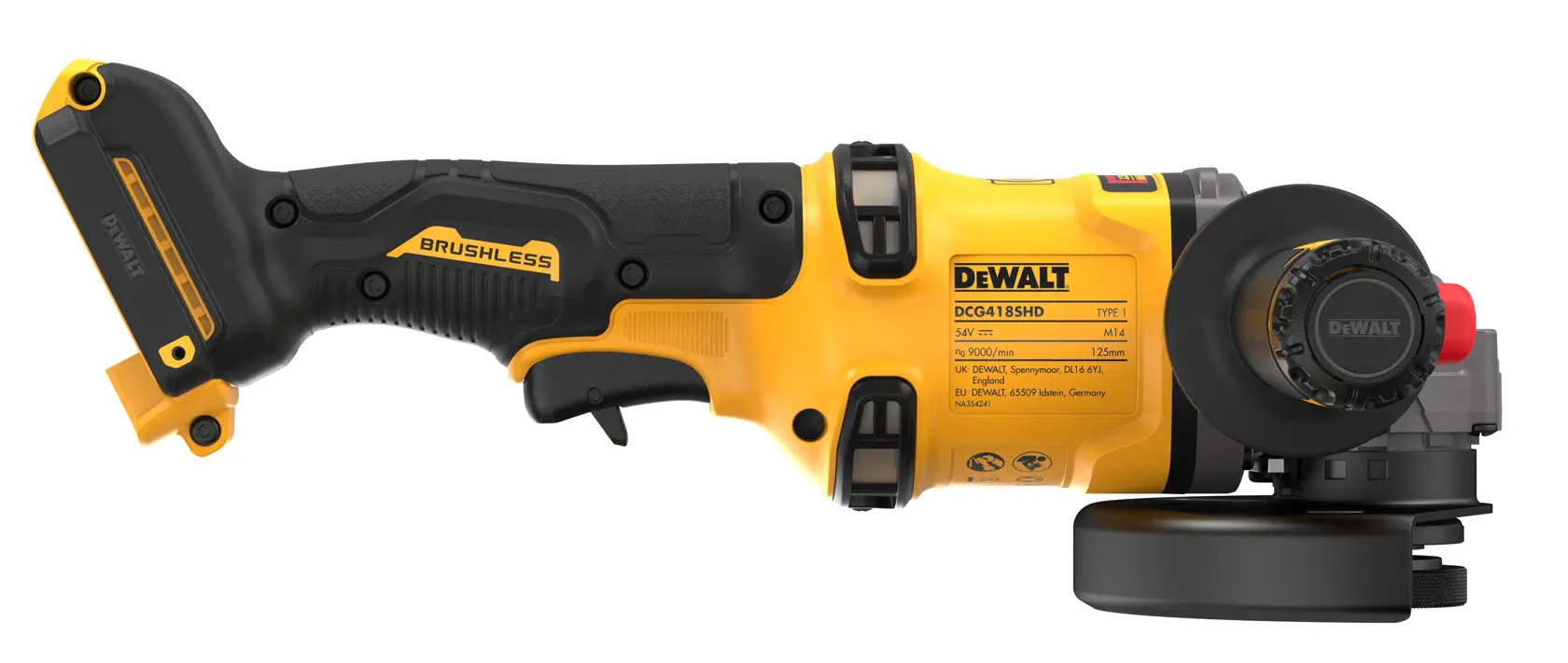 54V XR FLEXVOLT 125mm Γωνιακός Τροχός με Πλευρική Λαβή - Μόνο το Εργαλείο