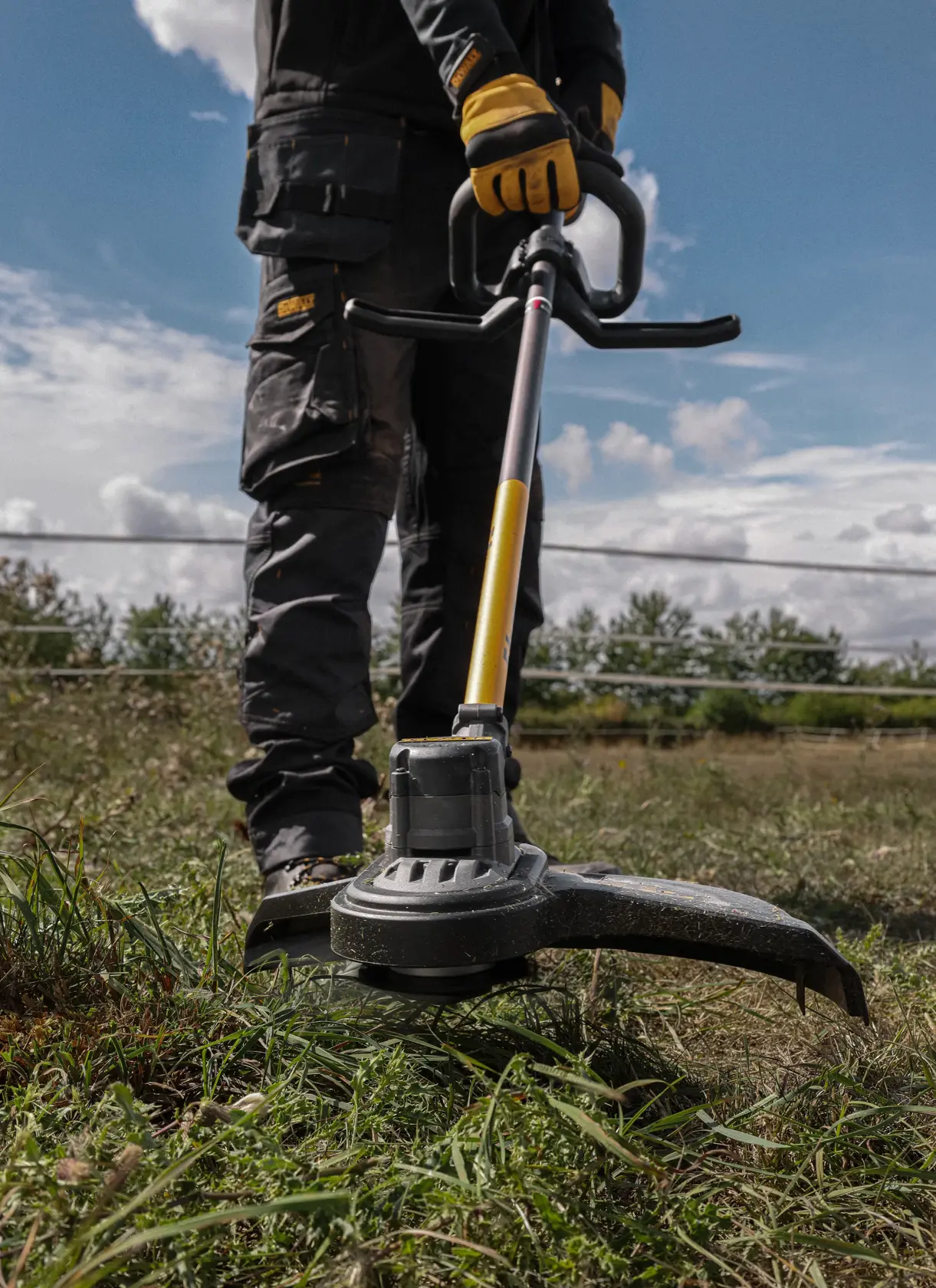 DEWALT 54V XR FLEXVOLT® Χορτοκοπτικό με Μεσινέζα 38mm και Θαμνοκοπτικό - 1 x 9 Ah