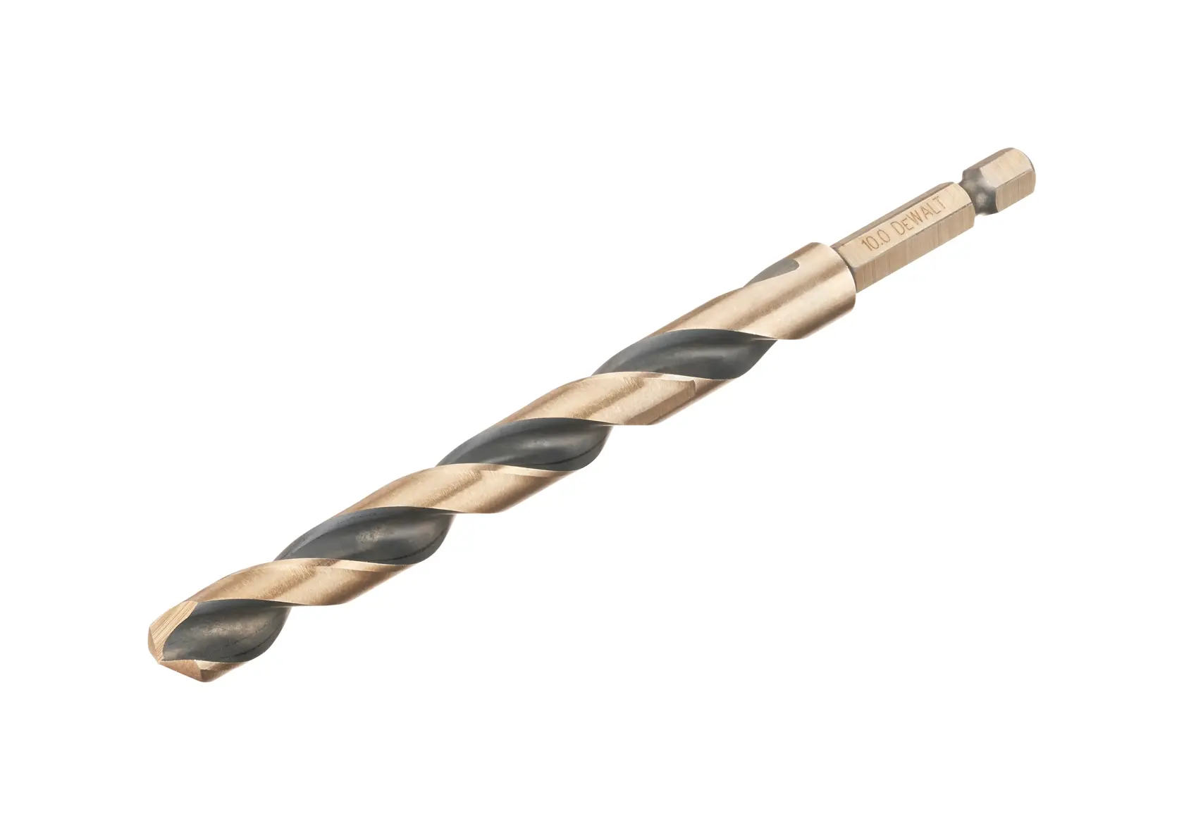Broca metálica DEWALT DT20616 con vástago hexagonal para tareas de perforación precisa.