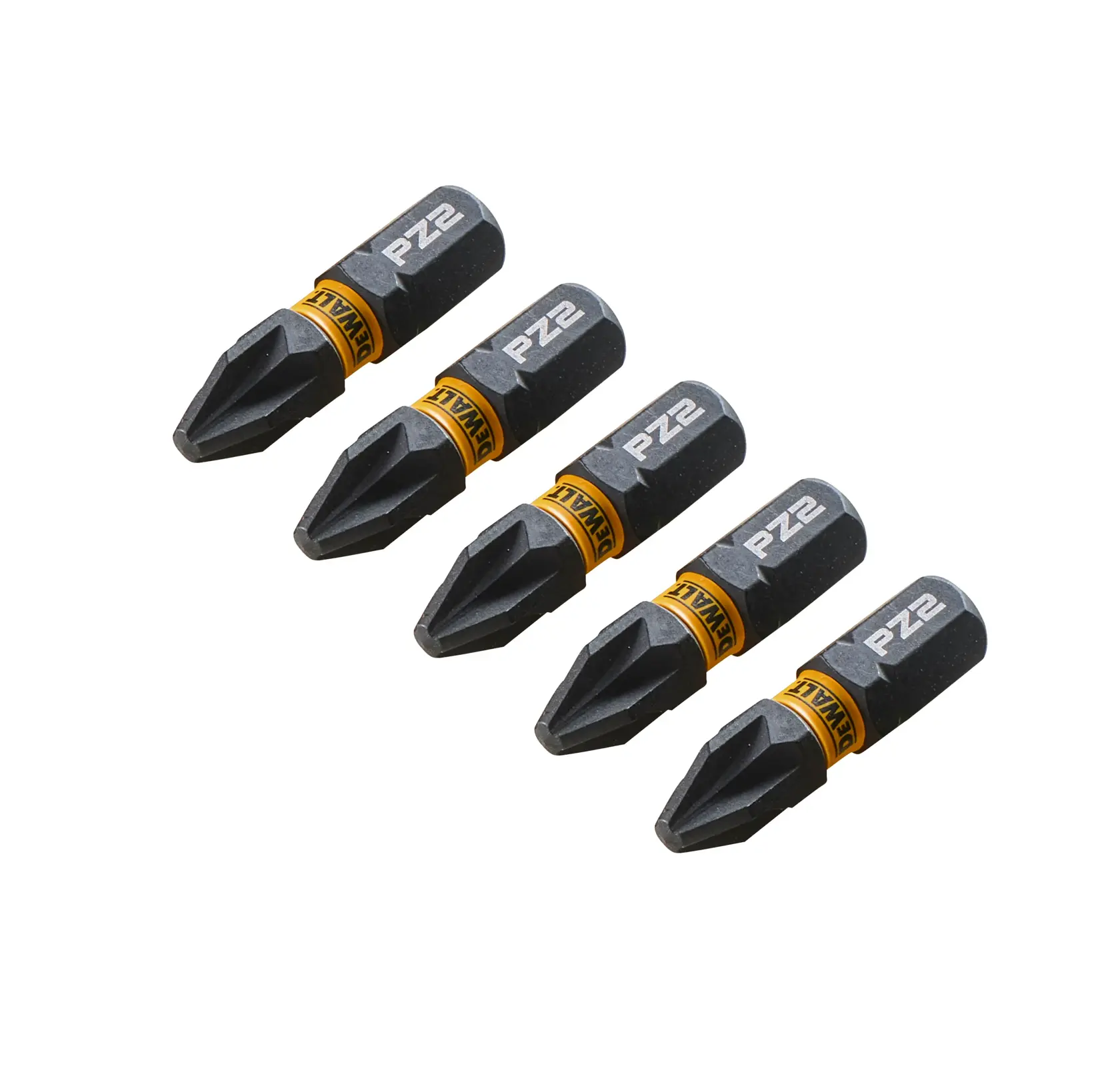 Graphique montrant la marque DEWALT XTREME Sub-Compact Series avec le slogan 'Compact et performance garantie' sur un fond jaune.