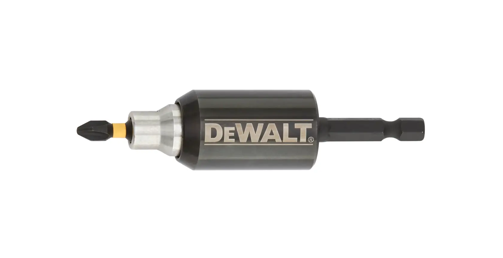 Graphic showing DEWALT XTREME Sub-Compact Series branding with the slogan 'Compact and Performance Packed' on a yellow background.