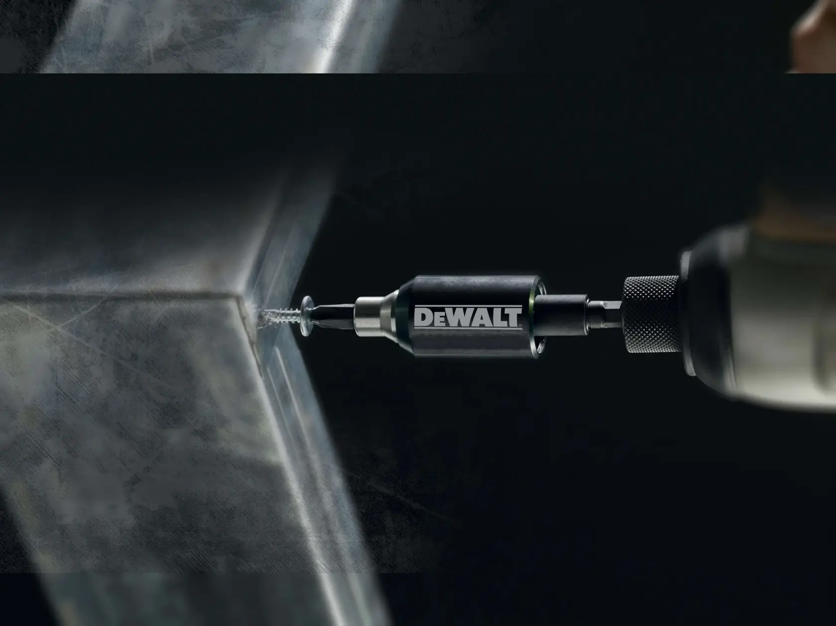 Graphic showing DEWALT XTREME Sub-Compact Series branding with the slogan 'Compact and Performance Packed' on a yellow background.