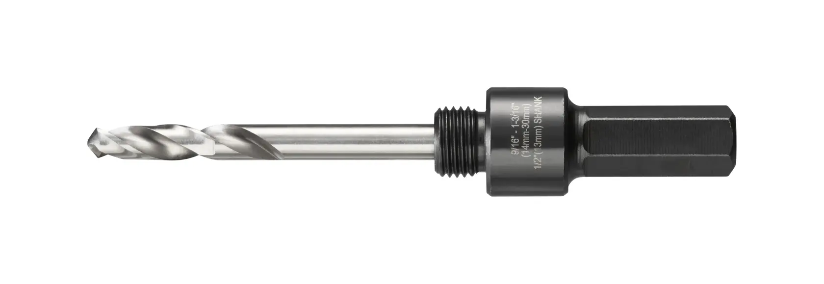 Broca DEWALT de vástago hexagonal con portabroca, para herramientas eléctricas, acabado plata y negro.